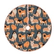 thumbnail image 1 of Balery Corgi Collie Pug Printed Christmas Tree Skirt , Merry Christmas Party Christmas Tree Decoration,Adjustable Tree Skirt-36", 1 of 6