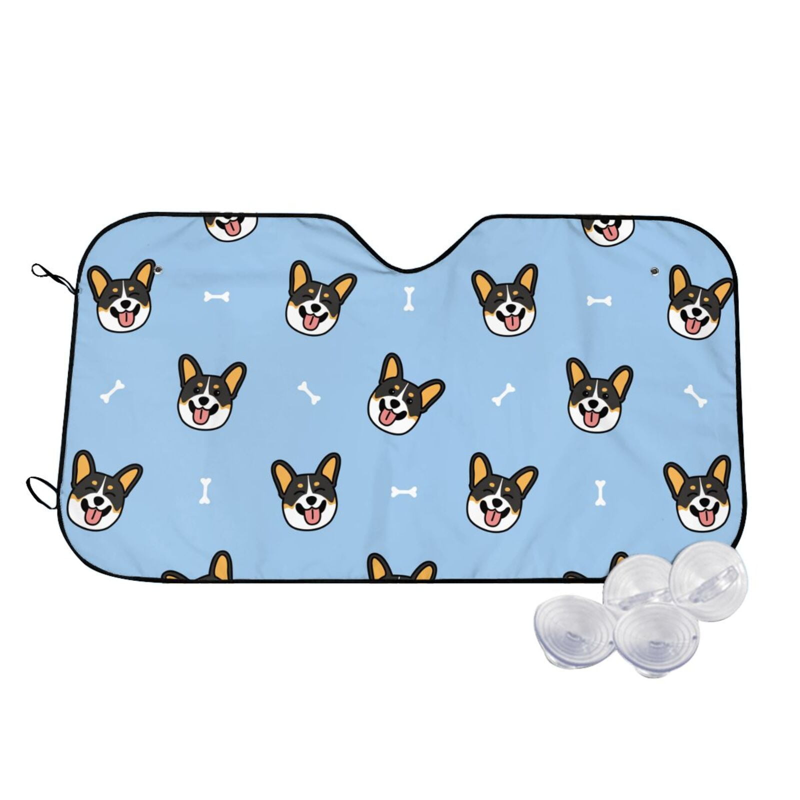 Houndstooth Pattern Print Car Sun Shade