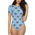 thumbnail image 1 of Balery Corgi Dog Women's Short Sleevee Crew Neck Bodysuit Tops Short Sleeve Tops Basic-Large, 1 of 9