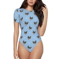 thumbnail image 1 of Balery Corgi Dog Women's Short Sleevee Crew Neck Bodysuit Tops Short Sleeve Tops Basic-X-Large, 1 of 9