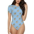 thumbnail image 1 of Balery Corgi Dog Women's Short Sleevee Crew Neck Bodysuit Tops Short Sleeve Tops Basic-XX-Large, 1 of 9