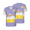 thumbnail image 1 of Balery Corgi Washing in Bathtub Baseball Jersey for Men Casual Button Down Shirts Short Sleeve Active Team Sports Uniform-Large, 1 of 9