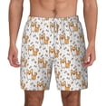 thumbnail image 1 of Balery Corgi with Hearts Mens Swim Trunks Swim Shorts for Men Quick Dry Inseam Beach Shorts with Compression Liner Pocket-Medium, 1 of 9