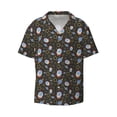 thumbnail image 1 of Balery Cosmic Men's Casual Button Down Shirt Short Sleeve Textured Summer Cuban Beach Shirts-X-Large, 1 of 7