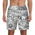 thumbnail image 1 of Balery Country Farm Scene Mens Swim Trunks Swim Shorts for Men Quick Dry Inseam Beach Shorts with Compression Liner Pocket-Large, 1 of 9