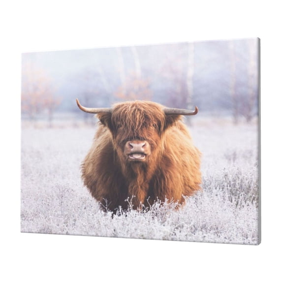 Balery Cow Pattern Canvas Decorative Picture – 30x40in Premium Wall Art, Modern Canvas Print for Home Decor(Horizontal)