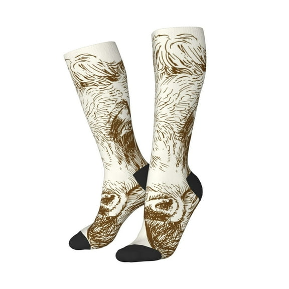 Balery Cow Printed Novelty Socks Men's Women's Crew Socks Sports Socks Knee High Socks Cotton Socks Quirky and Cool Socks