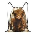 thumbnail image 1 of Balery Cow With Butterflies Lilies Pattern Drawstring Backpack Bag Sport Gym Sackpack Cinch Bags Pattern Drawstring Backpack Bag Sport Gym Sackpack Cinch Bags -Medium, 1 of 6