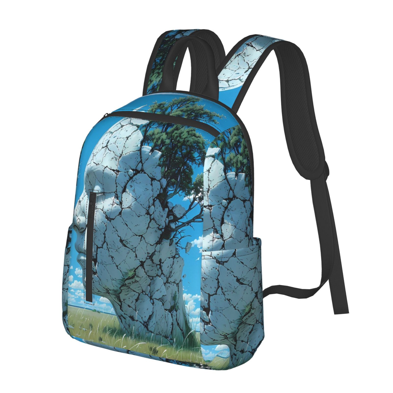 Balery Cracked Earth Head Tree Lightweight Backpack for Men and Women ...