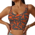thumbnail image 1 of Balery Crayfish Pattern Racerback Sports Bras for Women - Padded Seamless High Impact Support for Yoga Gym Workout Fitness-Small, 1 of 8