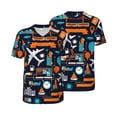 thumbnail image 1 of Balery Creative Transport Baseball Jersey for Men Casual Button Down Shirts Short Sleeve Active Team Sports Uniform-X-Large, 1 of 9