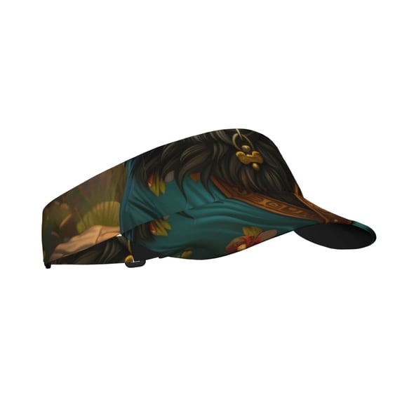 Balery Creekside Meditating Puppy Sport Wear Athletic Visor Sun Sports Visor Hat Visor Adjustable Cap for Women and Men (One Size)