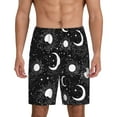 thumbnail image 1 of Balery Crescent and Stars Men's Cotton Knit Pajama Shorts Waistband & Pockets,Short Pajama Pants-Medium, 1 of 8