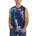 thumbnail image 1 of Balery Crystal Pattern White Horse Men's Sleeveless Muscle Shirts Workout Tank Top, Moisture Wicking, Odor Protection-XX-Large, 1 of 8