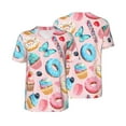 thumbnail image 1 of Balery Cupcakes and Donuts Baseball Jersey for Men Casual Button Down Shirts Short Sleeve Active Team Sports Uniform-Medium, 1 of 9
