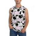 thumbnail image 1 of Balery Cute Animal with Cow Men's Sleeveless Muscle Shirts Workout Tank Top, Moisture Wicking, Odor Protection-Large, 1 of 8