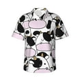 thumbnail image 1 of Balery Cute Animal with Cow Print Men's Hawaiian Shirts Short Sleeve Beach Shirt Relaxed Fit Vacation Button Down Shirts-XX-Large, 1 of 9