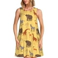 thumbnail image 1 of Balery Cute Animals Pattern Women’s Summer Dresses – Loose Sleeveless Sundress, Casual and Comfortable Beach Dress for Hot Days, 1 of 7