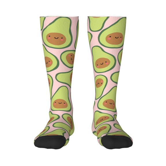 Balery Cute Avocado Fun Novelty Socks Men'S Women'S Crew Socks Funny Crazy Novelty Socks Quirky And Cool Socks