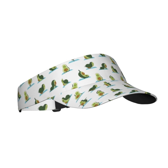 Balery Cute Avocado Yoga Sport Wear Athletic Visor Sun Sports Visor Hat Visor Adjustable Cap for Women and Men (One Size)