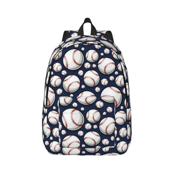 Balery Cute Basebal Vintage Canvas Backpack for Men and Women - Large Capacity, Durable Travel Laptop Bag for School, Work, Hiking, and Outdoor Activities