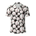 thumbnail image 1 of Balery Cute Baseball Printed Men’s Short Sleeve Polo Shirt, Midweight Men's Shirt,Golf Polo shirts -X-Large, 1 of 9
