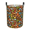 thumbnail image 1 of Balery Cute Beach Dolphin Round Laundry Basket with Handles Waterproof Freestanding Laundry Hamper for Clothes Toys in the Dorm and Family-Medium, 1 of 8