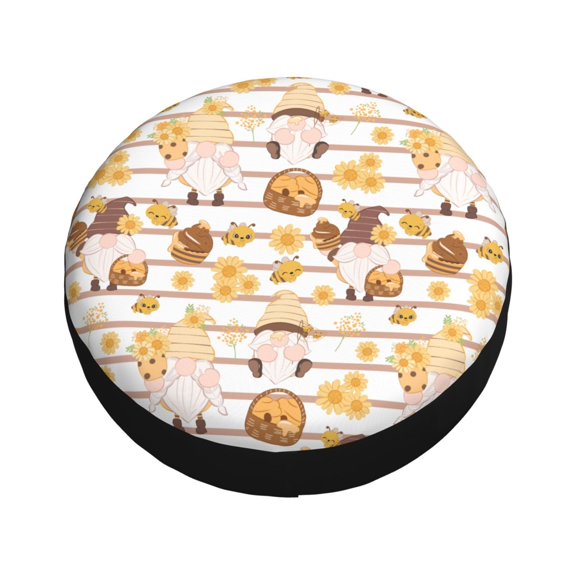 Balery Cute Bee Gnome Tire Covers - Tough Tire Wheel Protector for Truck, SUV, Trailer, Camper, RV -16 inch