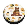 thumbnail image 1 of Balery Cute Bee Honey Jar Hive Bear Tire Covers - Tough Tire Wheel Protector for Truck, SUV, Trailer, Camper, RV -17 inch, 1 of 8