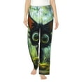 thumbnail image 1 of Balery Cute Big-Eyed Black Cat print Women's Pajama Pants,Ultra Lightweight Pjs,Lounge Pant-XX-Large, 1 of 9