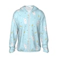 thumbnail image 1 of Balery Cute Bunny Men's Women's UPF 50+ Sun Protection Lightweight Hoodie Performance Long Sleeve Shirt for Fishing Running-Small, 1 of 9