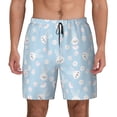 thumbnail image 1 of Balery Cute Bunny Mens Swim Trunks Swim Shorts for Men Quick Dry Inseam Beach Shorts with Compression Liner Pocket-Large, 1 of 9