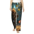 thumbnail image 1 of Balery Cute Butterfly Bear print Women's Pajama Pants,Ultra Lightweight Pjs,Lounge Pant-Small, 1 of 9