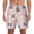 thumbnail image 1 of Balery Cute Cartoon Panda Mens Swim Trunks Swim Shorts for Men Quick Dry Inseam Beach Shorts with Compression Liner Pocket-Large, 1 of 9