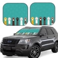thumbnail image 1 of Balery Cute Cat Paw And Dog Sun Shield 2 Pack For Car Front Windows Foldable Sun Visor Protector Blocks Max Uv Rays And Keeps Your Vehicle Cool For Most Sedans Suv Truck, 1 of 7