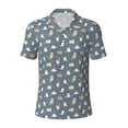 thumbnail image 1 of Balery Cute Cats And Dogs Printed Men’s Short Sleeve Polo Shirt, Midweight Men's Shirt,Golf Polo shirts -Large, 1 of 8