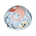 thumbnail image 1 of Balery Cute Chameleons On Blue Shower Caps, Double Layer Waterproof Shower Cap, Double Layers Reusable Shower Cap With Soft Comfortable For Long Thick Hair Soft Bath Shower Hair Caps, 1 of 9