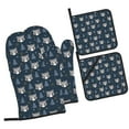 thumbnail image 1 of Balery Cute Christmas Tree Raccoon Pattern Oven Mitts and Pot Holders 4 pcs Set, Kitchen Oven Glove High Heat Resistant 500℉ Oven Mitts with Non-Slip Silicone Surface, 1 of 6
