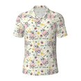 thumbnail image 1 of Balery Cute Cow Printed Men’s Short Sleeve Polo Shirt, Midweight Men's Shirt,Golf Polo shirts -Medium, 1 of 8