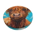 thumbnail image 1 of Balery Cute Cow Sunflowers Art Round Bar Stool Seat Covers Velvet Fabric Adjustable Protects from Scratches and Stains for 14-17 Inch Chair-13 inch, 1 of 7