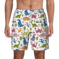 thumbnail image 1 of Balery Cute Dinosaur Mens Swim Trunks Swim Shorts for Men Quick Dry Inseam Beach Shorts with Compression Liner Pocket-Large, 1 of 9