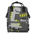 Balery Cute Dinosaur Mummy Backpack Waterproof Twill Canvas, Large