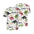 thumbnail image 1 of Balery Cute Dinosaurs Baseball Jersey for Men Casual Button Down Shirts Short Sleeve Active Team Sports Uniform-X-Large, 1 of 9