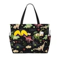 thumbnail image 1 of Balery Cute Dinosaurs Beach Travel Bag - Water-Resistant, Large Capacity Lightweight Tote with 7 Pockets for Women and Men - Perfect for Beach, Pool, Gym, and Travel, 1 of 7