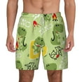 thumbnail image 1 of Balery Cute Dinosaurs Cartoon Mens Swim Trunks Swim Shorts for Men Quick Dry Inseam Beach Shorts with Compression Liner Pocket-3X-Large, 1 of 9