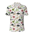 thumbnail image 1 of Balery Cute Dinosaurs Printed Men’s Short Sleeve Polo Shirt, Midweight Men's Shirt,Golf Polo shirts -Small, 1 of 8