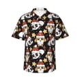 thumbnail image 1 of Balery Cute Dog Panda Print Men's Hawaiian Shirts Short Sleeve Beach Shirt Relaxed Fit Vacation Button Down Shirts-Medium, 1 of 9
