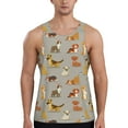 thumbnail image 1 of Balery Cute Dog Pattern Men's Workout Tank Top Gym Muscle Tee Fitness Bodybuilding Sleeveless T Shirt Quick Dry Fit Muscle Tank Top Slim-Fit Tank-X-Large, 1 of 7
