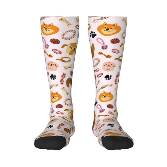 Balery Cute Dog Printed Novelty Socks Men's Women's Crew Socks Sports Socks Knee High Socks Cotton Socks Quirky and Cool Socks