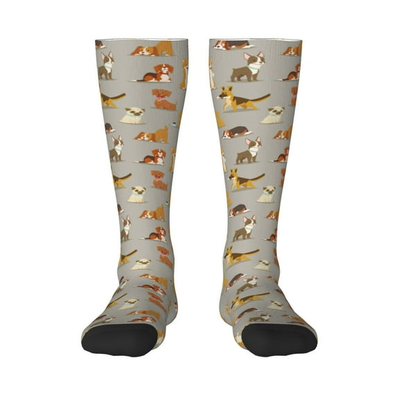 Balery Cute Dog Printed Novelty Socks Men's Women's Crew Socks Sports Socks Knee High Socks Cotton Socks Quirky and Cool Socks